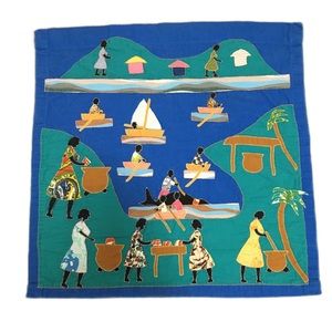 Blue hanging village life